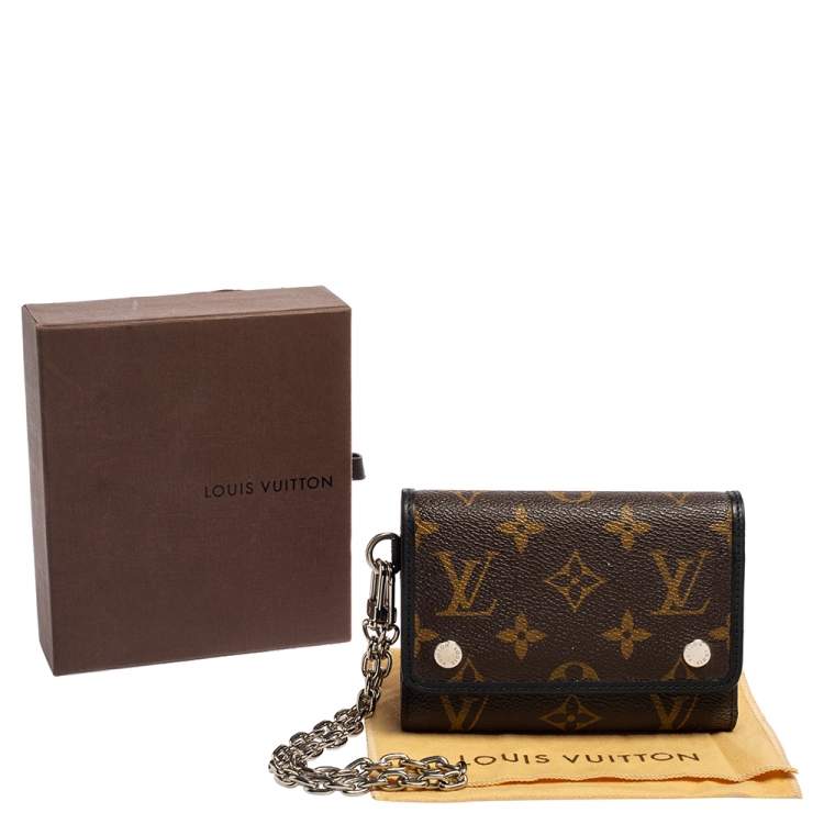مملوكة مسبقًا Louis Vuitton Monogram Canvas Portfolio Tri-fold Chain Macassar Wallet