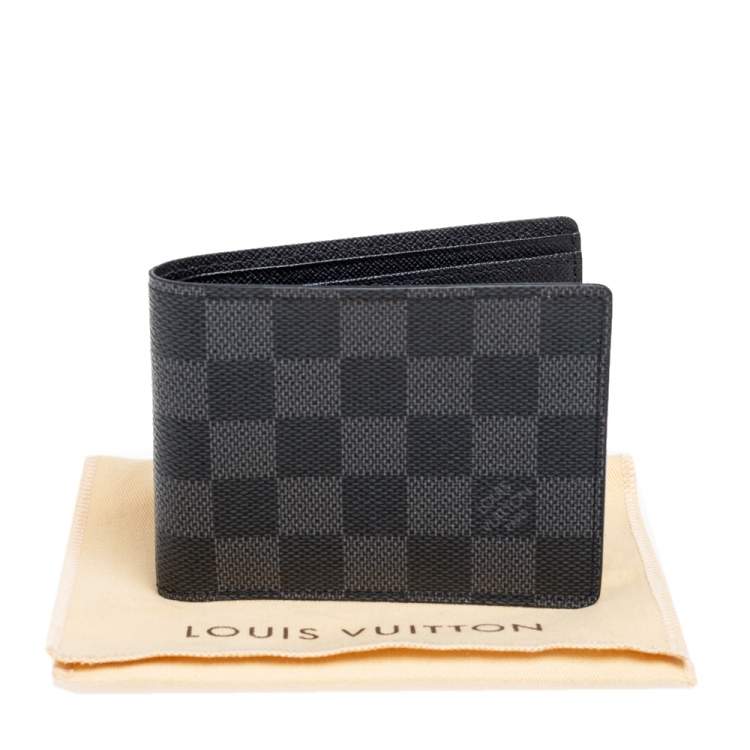 Pre Owned Louis Vuitton Damier Graphite Canvas Multiple Wallet