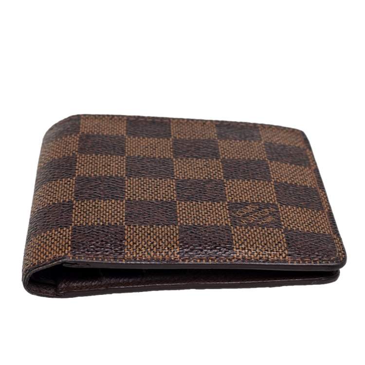 Pre Owned Louis Vuitton Damier Ebene Canvas Multiple Wallet