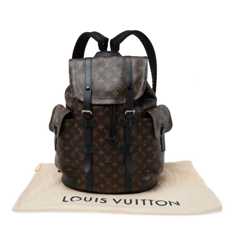 Pre Owned Louis Vuitton Monogram Macassar Canvas Christopher PM Backpack