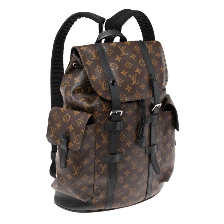 Pre Owned Louis Vuitton Monogram Macassar Canvas Christopher PM Backpack