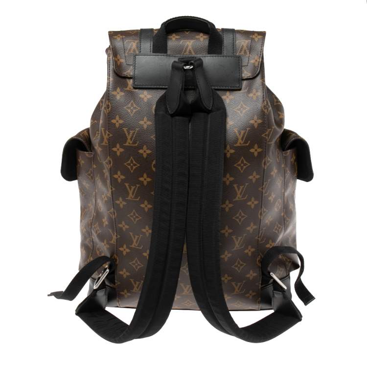 Pre Owned Louis Vuitton Monogram Macassar Canvas Christopher PM Backpack