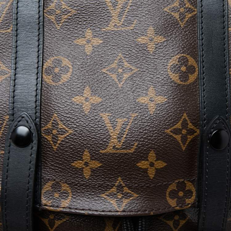 Pre Owned Louis Vuitton Monogram Macassar Canvas Christopher PM Backpack