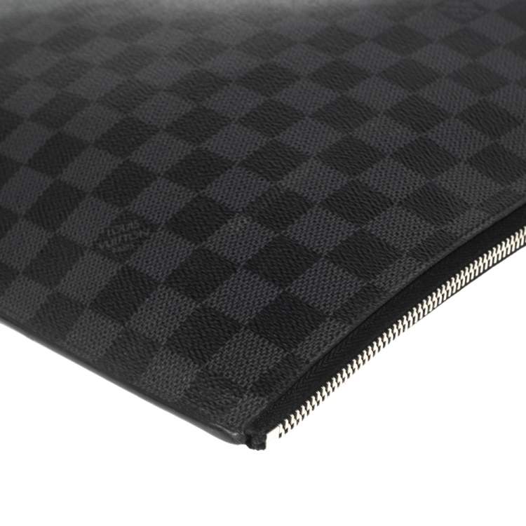 Pre Owned Louis Vuitton Damier Graphite Canvas Pochette Jour GM