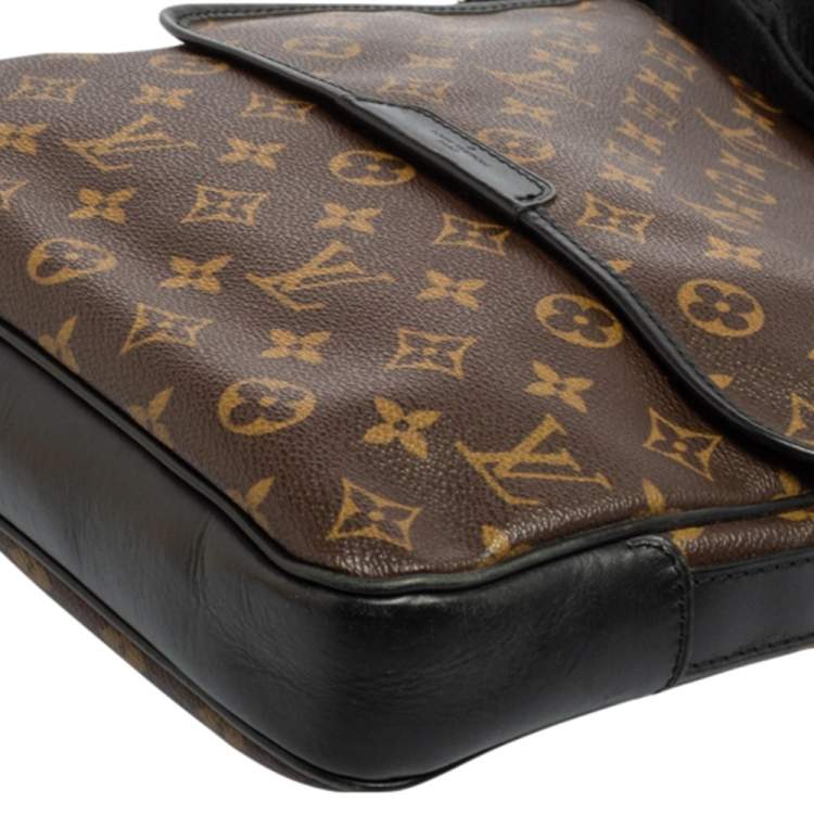 Pre Owned Louis Vuitton Monogram Macassar Canvas Bass MM Messenger Bag