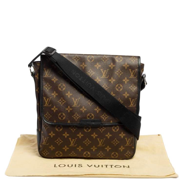 Pre Owned Louis Vuitton Monogram Macassar Canvas Bass MM Messenger Bag