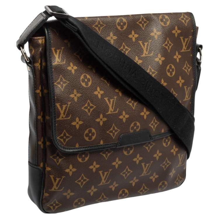 Pre Owned Louis Vuitton Monogram Macassar Canvas Bass MM Messenger Bag