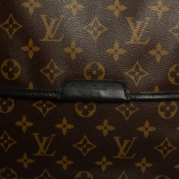Pre Owned Louis Vuitton Monogram Macassar Canvas Bass MM Messenger Bag
