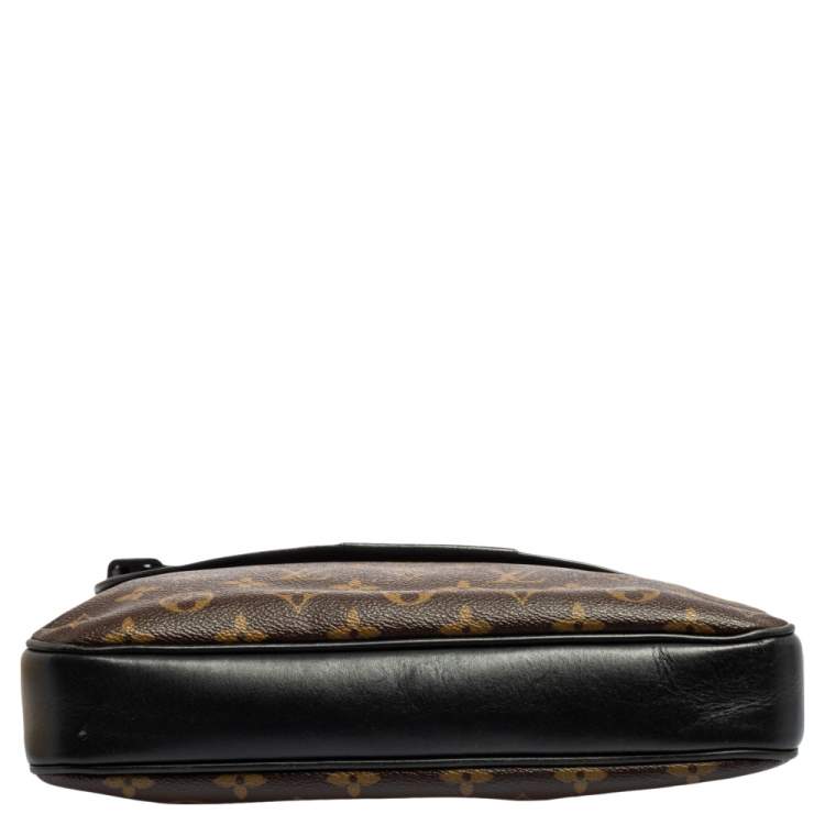 Pre Owned Louis Vuitton Monogram Macassar Canvas Bass MM Messenger Bag