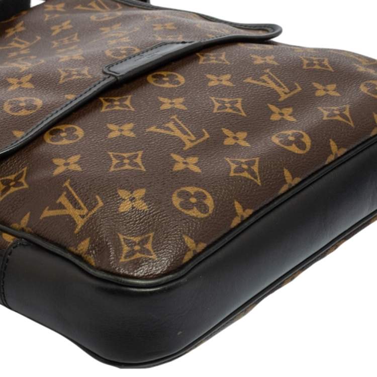 Pre Owned Louis Vuitton Monogram Macassar Canvas Bass MM Messenger Bag