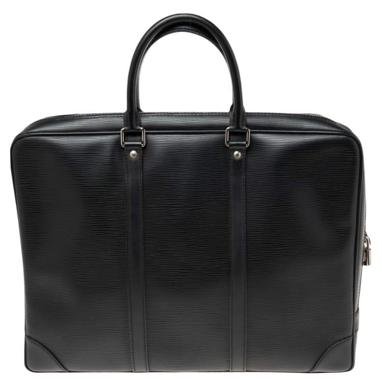 Pre Owned Louis Vuitton Black Epi Leather Porte Documents Voyage Briefcase