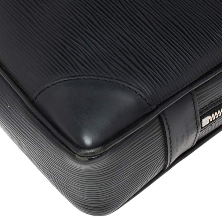Pre Owned Louis Vuitton Black Epi Leather Porte Documents Voyage Briefcase