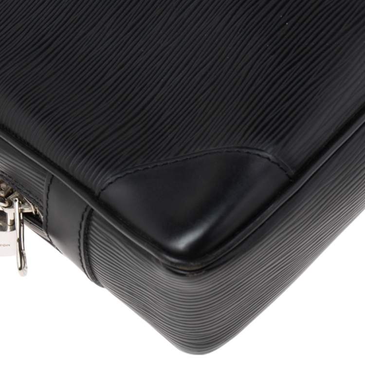 Pre Owned Louis Vuitton Black Epi Leather Porte Documents Voyage Briefcase