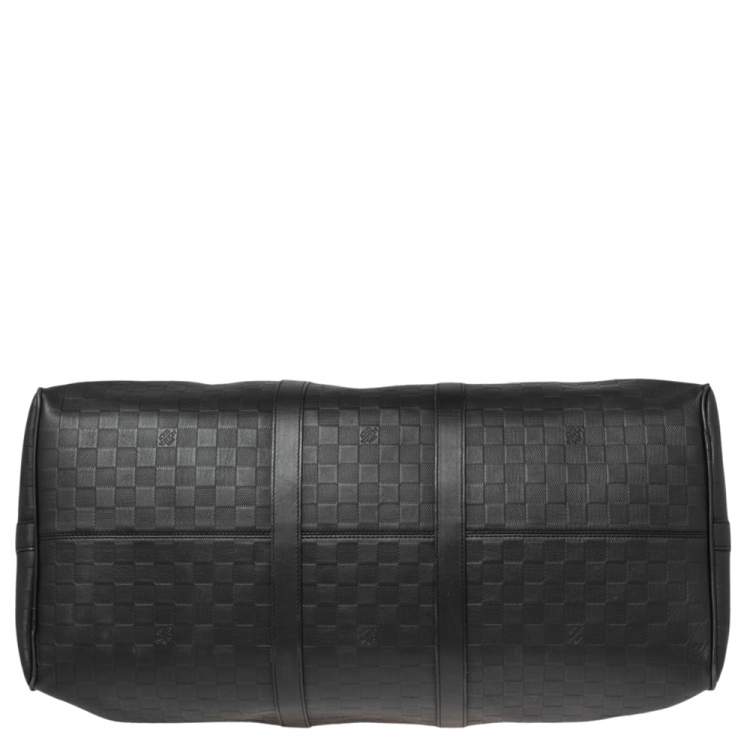 Pre Owned Louis Vuitton Damier Infini Leather Keepall Bandouliere 55 Bag