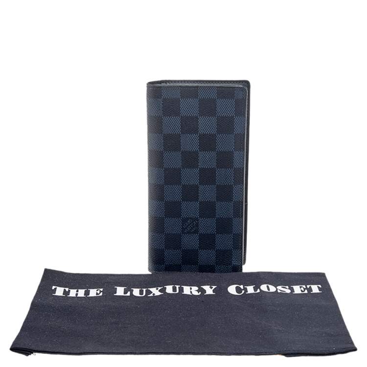 Pre Owned Louis Vuitton Black Damier Graphite Canvas Brazza Wallet