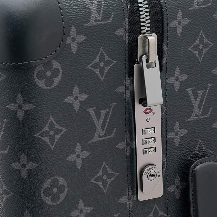 Pre Owned Louis Vuitton Monogram Eclipse Coated Canvas and Leather Horizon 50 Suitcase