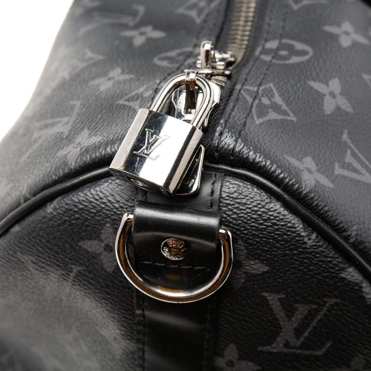 Pre Owned Louis Vuitton Graphite Monogram Canvas Keepall Bandouliere 45