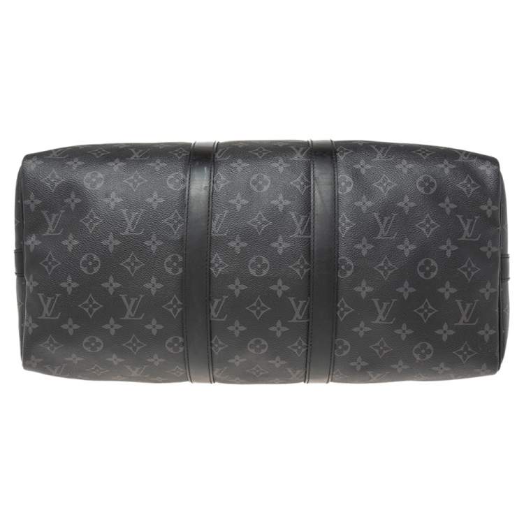 Pre Owned Louis Vuitton Graphite Monogram Canvas Keepall Bandouliere 45