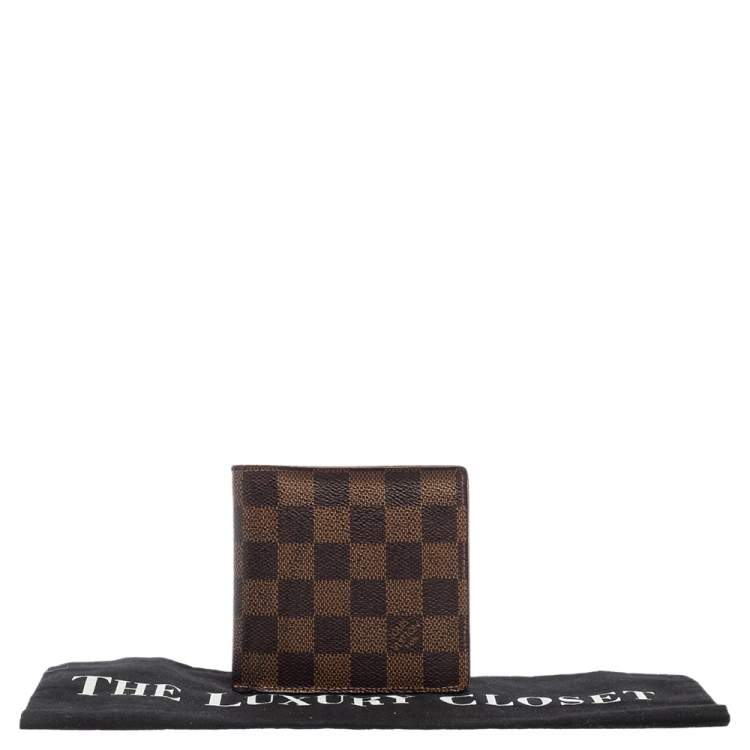 Pre Owned Louis Vuitton Damier Ebene Canvas Bifold Wallet