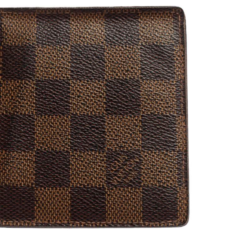 Pre Owned Louis Vuitton Damier Ebene Canvas Bifold Wallet