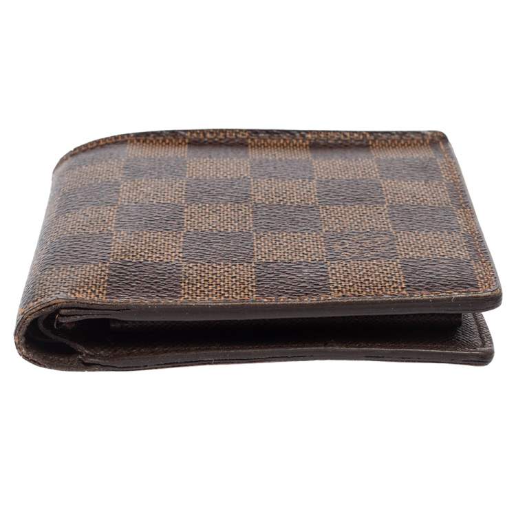Pre Owned Louis Vuitton Damier Ebene Canvas Bifold Wallet