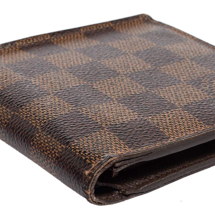 Pre Owned Louis Vuitton Damier Ebene Canvas Bifold Wallet