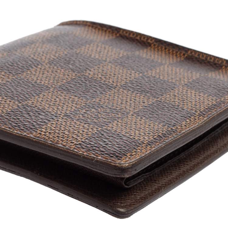 Pre Owned Louis Vuitton Damier Ebene Canvas Bifold Wallet
