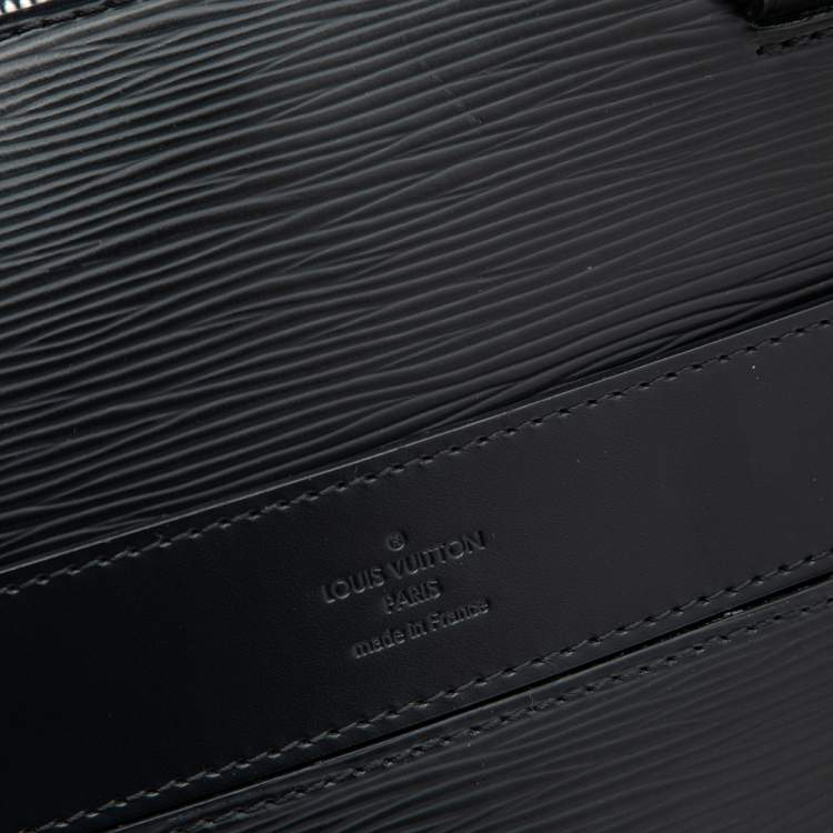 مملوكة مسبقًا Louis Vuitton Black Epi Leather Bassano MM Bag