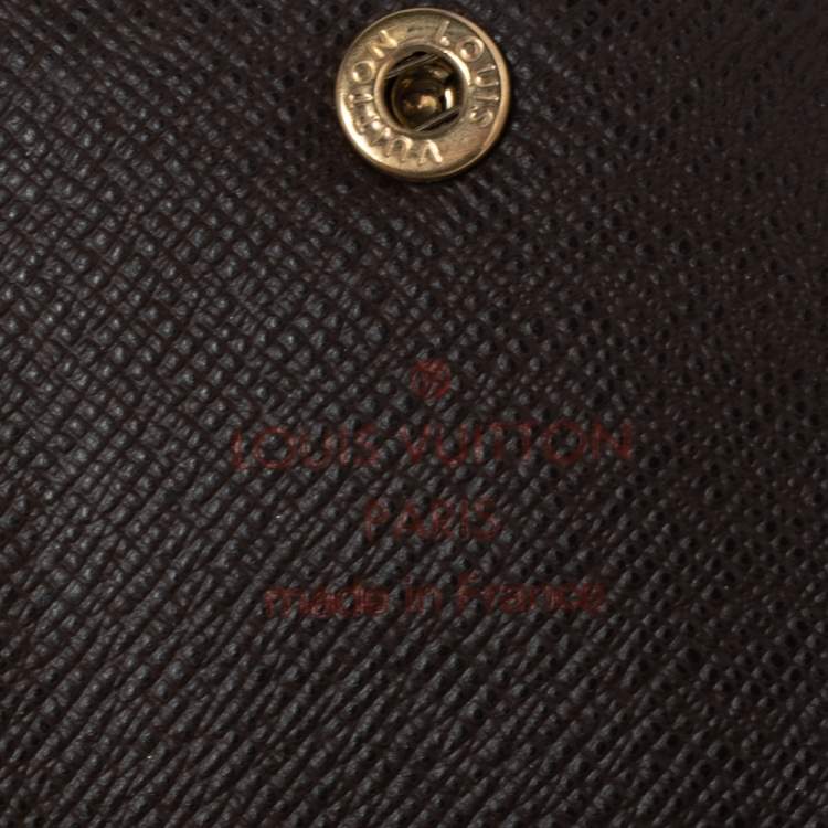 Pre Owned Louis Vuitton Brown Damier Ebene Canvas ID Card Lanyard Holder
