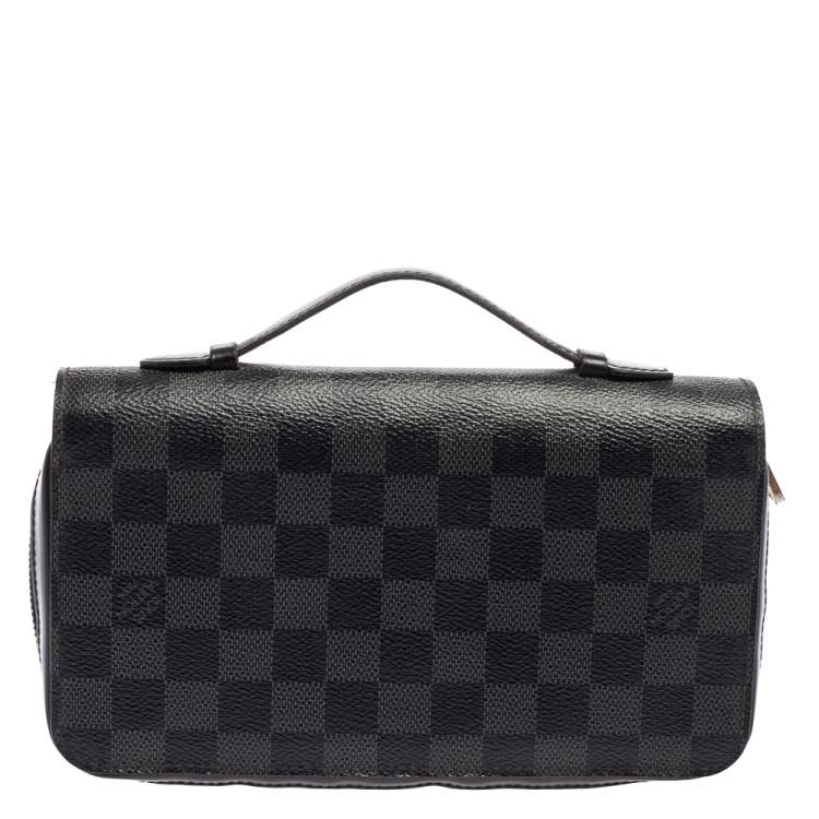 Pre Owned Louis Vuitton Damier Graphite Canvas Zippy XL Wallet