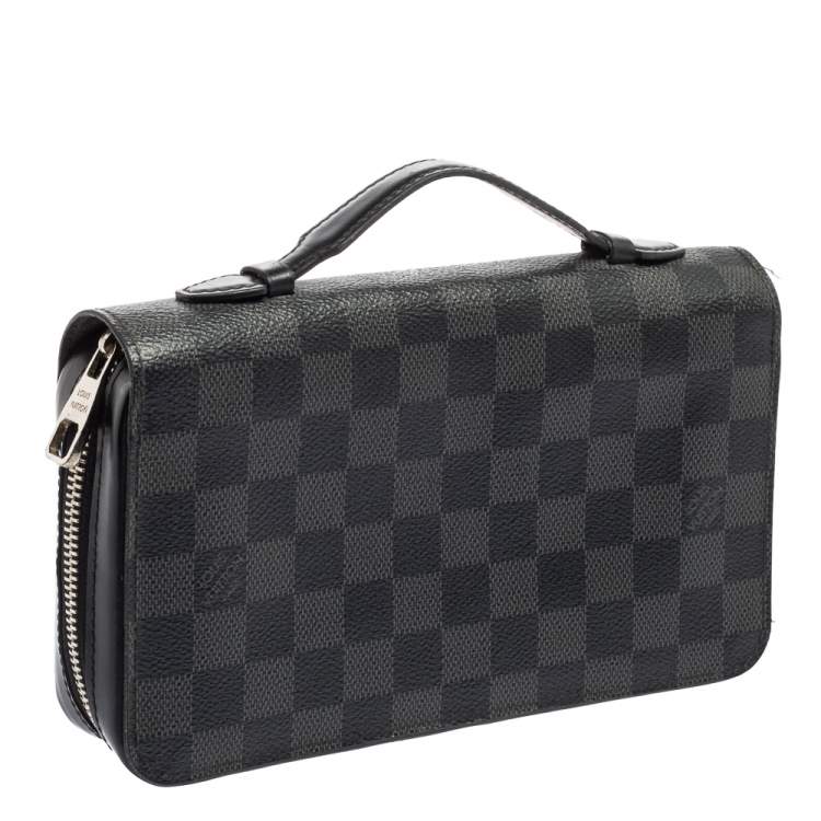 Pre Owned Louis Vuitton Damier Graphite Canvas Zippy XL Wallet