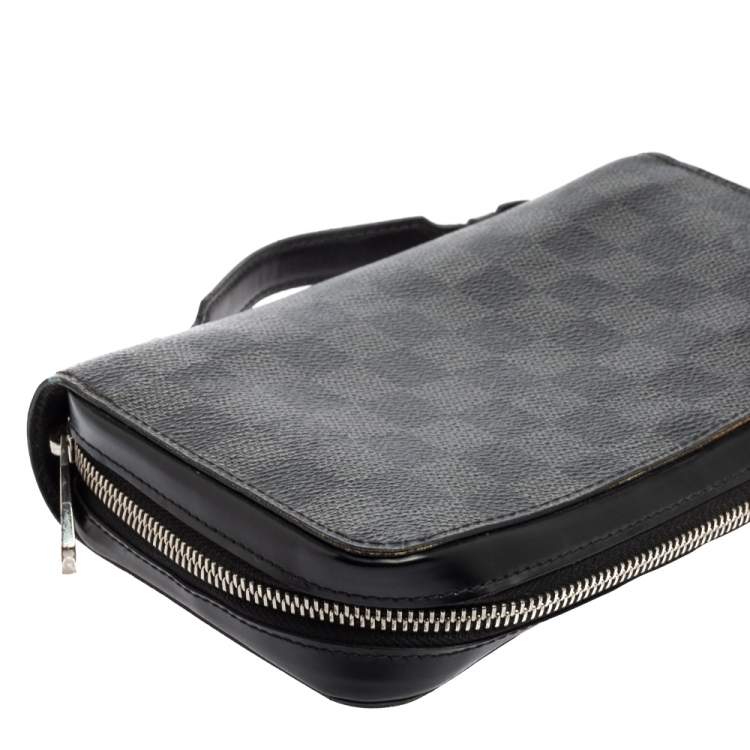Pre Owned Louis Vuitton Damier Graphite Canvas Zippy XL Wallet