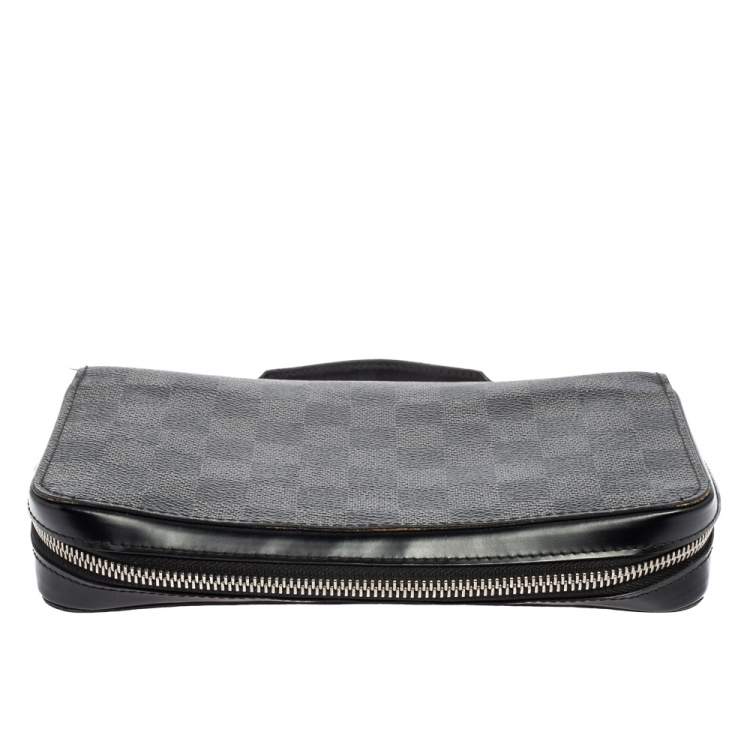 Pre Owned Louis Vuitton Damier Graphite Canvas Zippy XL Wallet