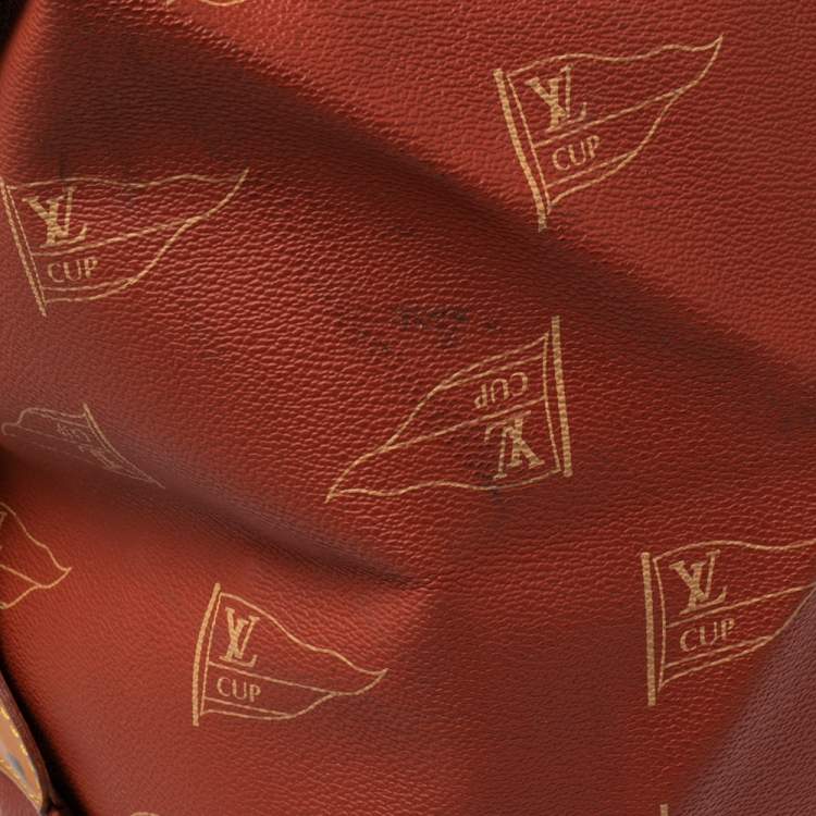 Pre Owned Louis Vuitton Red Coated Canvas America's Cup 1995 Duffle Bag