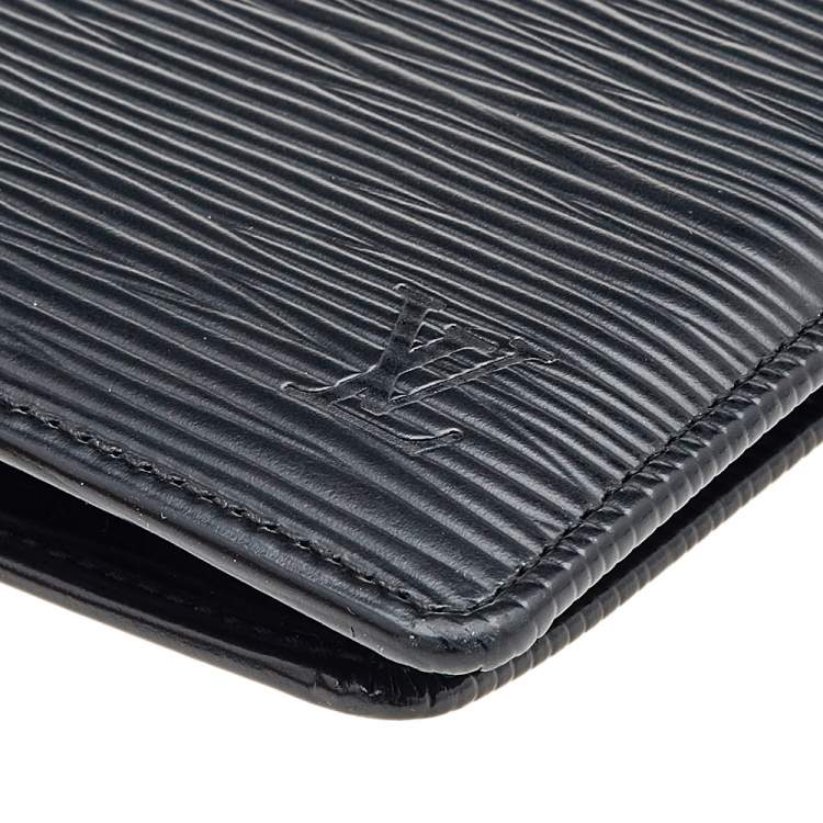 Pre Owned Louis Vuitton Black Epi Leather Slender Wallet