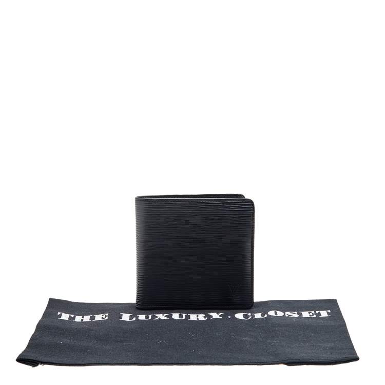 Pre Owned Louis Vuitton Black Epi Leather Slender Wallet