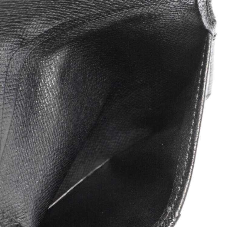 Pre Owned Louis Vuitton Black Taiga Leather Pocket Organizer 