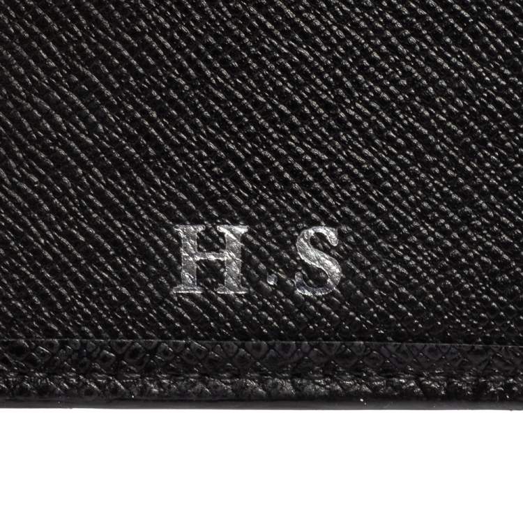 Pre Owned Louis Vuitton Black Taiga Leather Pocket Organizer 