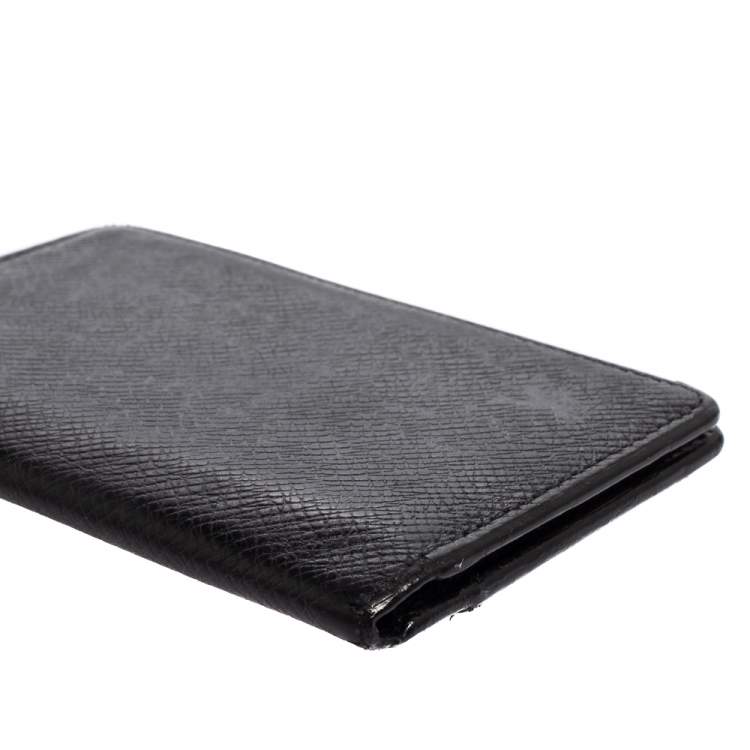 Pre Owned Louis Vuitton Black Taiga Leather Pocket Organizer 