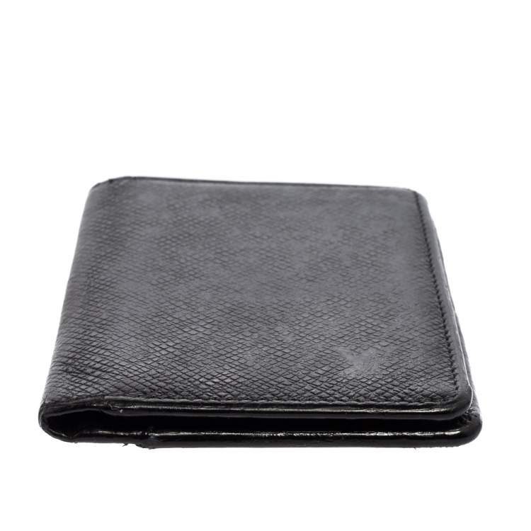 Pre Owned Louis Vuitton Black Taiga Leather Pocket Organizer 