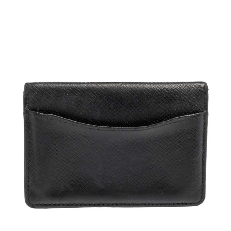 Pre Owned Louis Vuitton Black Taiga Leather Pocket Organizer 