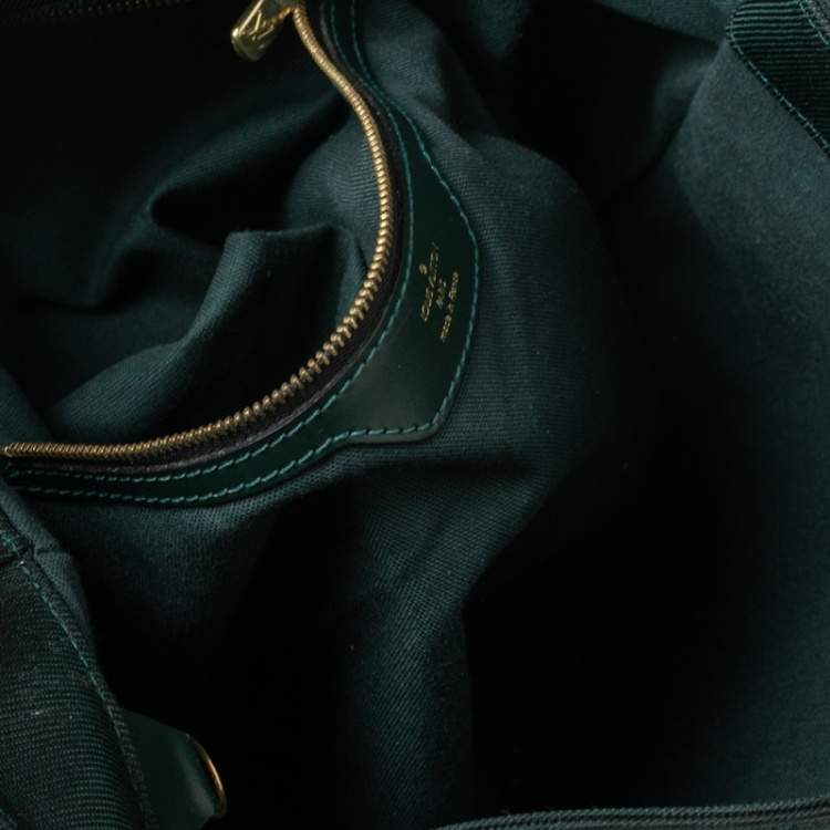 Pre Owned Louis Vuitton Green Taiga Leather and Canvas Viktor Messenger Bag