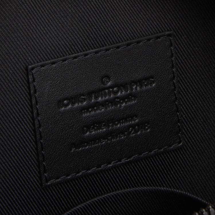 Pre Owned Louis Vuitton Black Leather Limited Edition Monogram Eclipse Glaze PM Bag