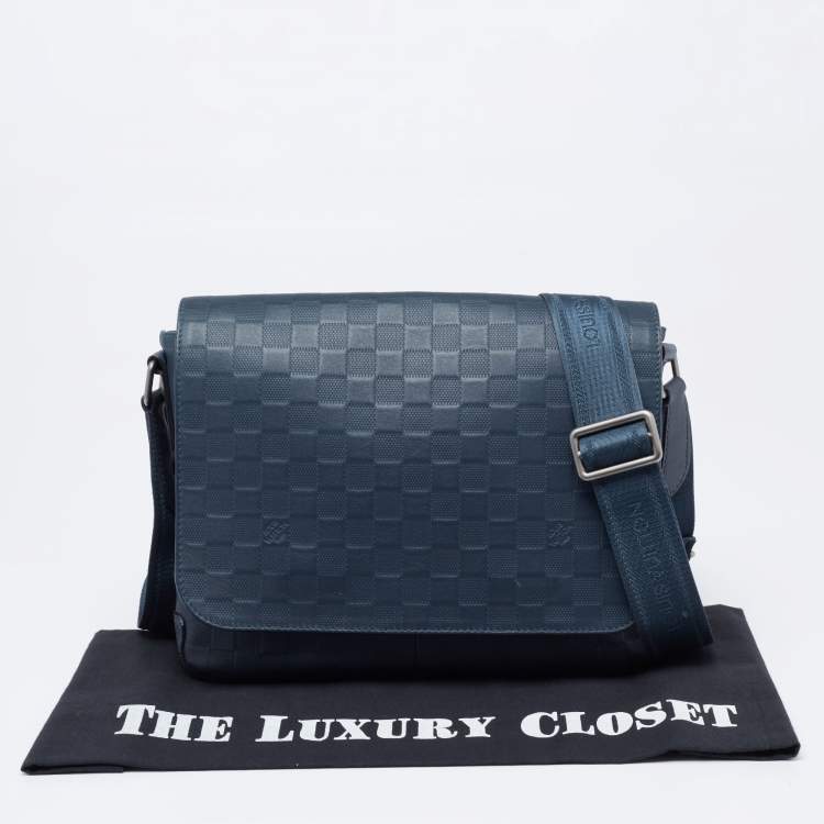 Pre Owned Louis Vuitton Cosmos Damier Infini Leather District PM Bag