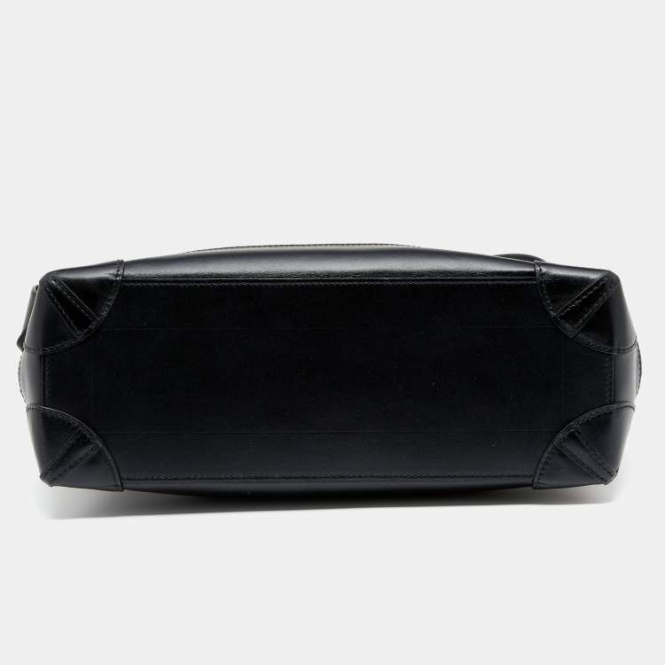 Pre Owned Louis Vuitton Black Leather and Monogram Canvas Solar Ray Steamer PM Bag