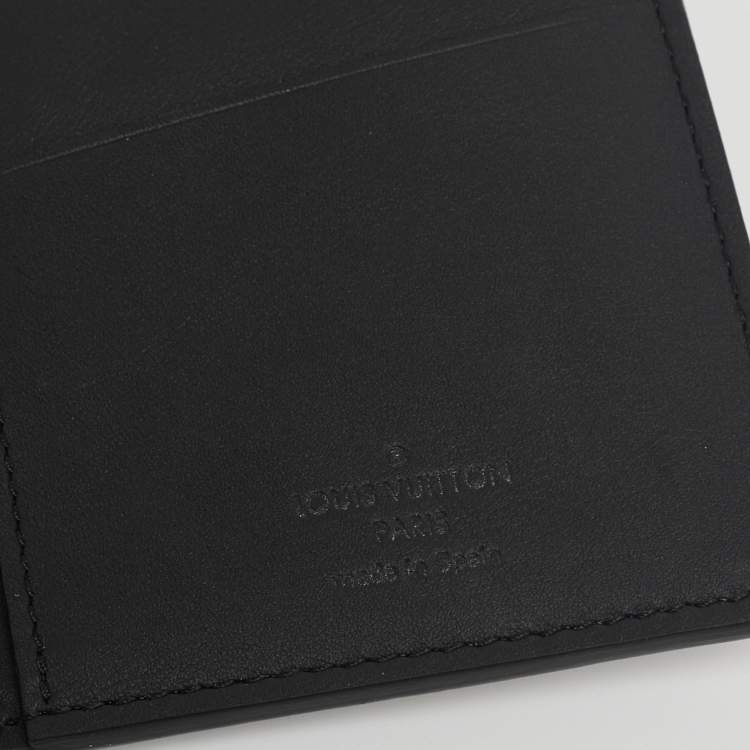 Pre Owned Louis Vuitton Black Damier Infini Leather Brazza Wallet