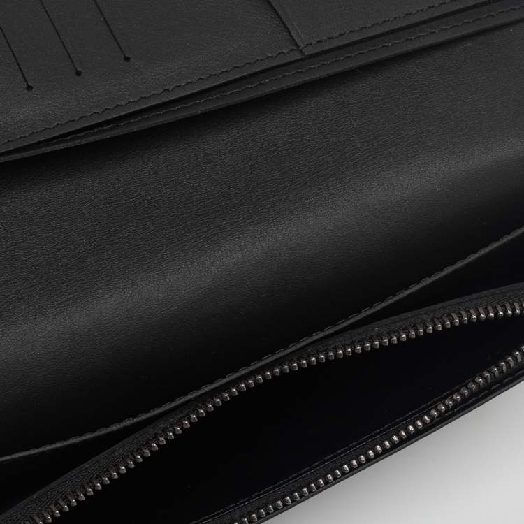 Pre Owned Louis Vuitton Black Damier Infini Leather Brazza Wallet