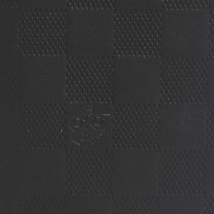Pre Owned Louis Vuitton Black Damier Infini Leather Brazza Wallet