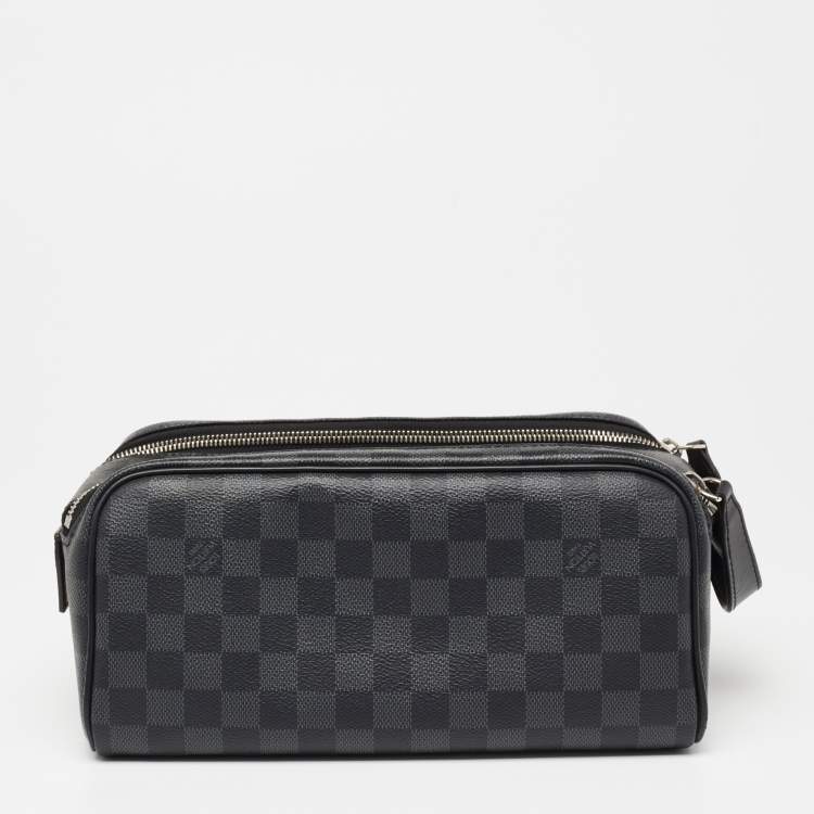 Pre Owned Louis Vuitton Damier Graphite Canvas Dopp Kit Toilet Pouch