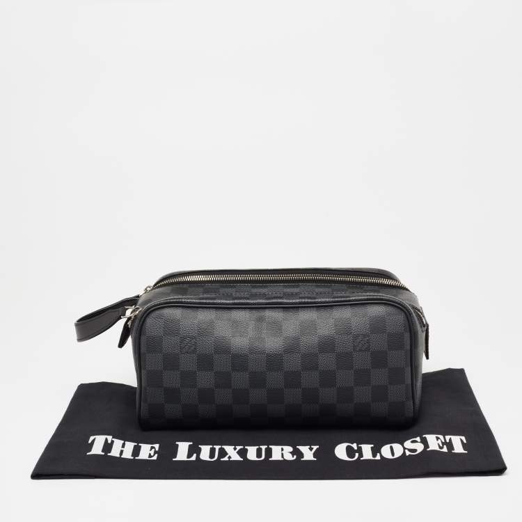 Pre Owned Louis Vuitton Damier Graphite Canvas Dopp Kit Toilet Pouch